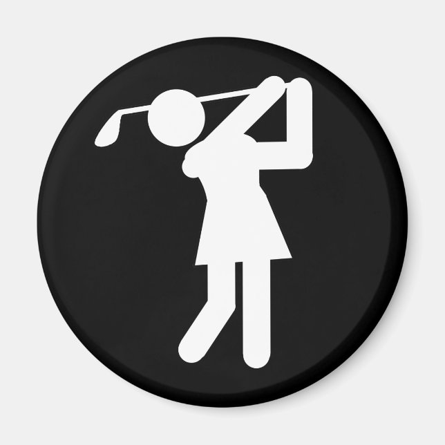 Aimant Symbole de golf féminin - Femme (Devant)