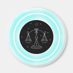 Aimant Symbole de la Balance – Emblème d'Astrologie Minim