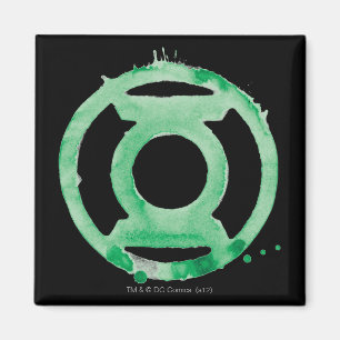 Aimant Symbole de la lanterne de café - Vert