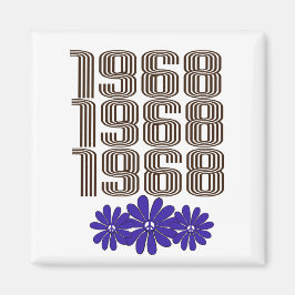 Aimant SYMBOLE DE LA PAIX 1968 Hippie Fleur Puissance vio