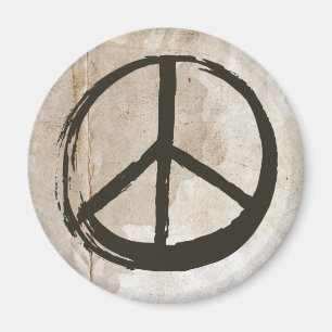 Aimant Symbole de la paix Hippie Love 1960s Signer boue s