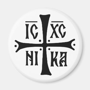 Aimant symbole de la religion chrétienne orthodoxe croix