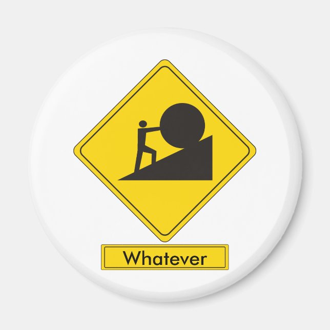 Aimant Symbole de la route Sisyphus (Devant)