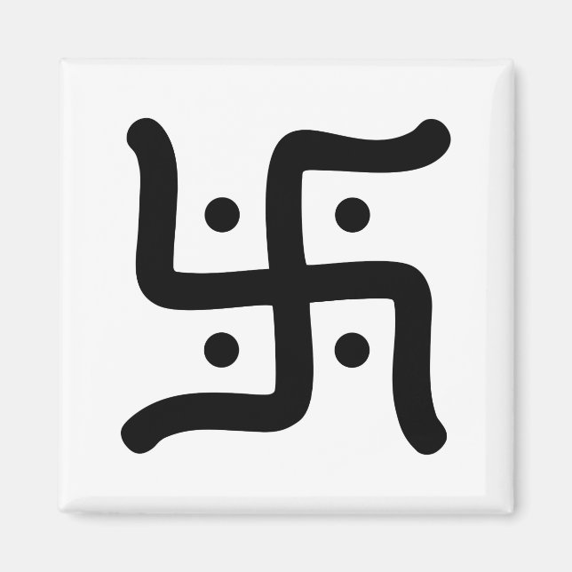 Aimant symbole de la swastika hindoue traditionnelle indi (Devant)