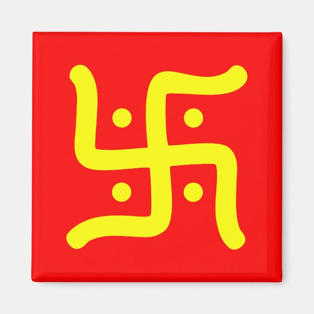 Aimant symbole de la swastika hindoue traditionnelle indi (Devant)