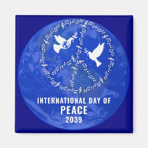 Aimant Symbole de paix de la Journée Mondiale de la Paix