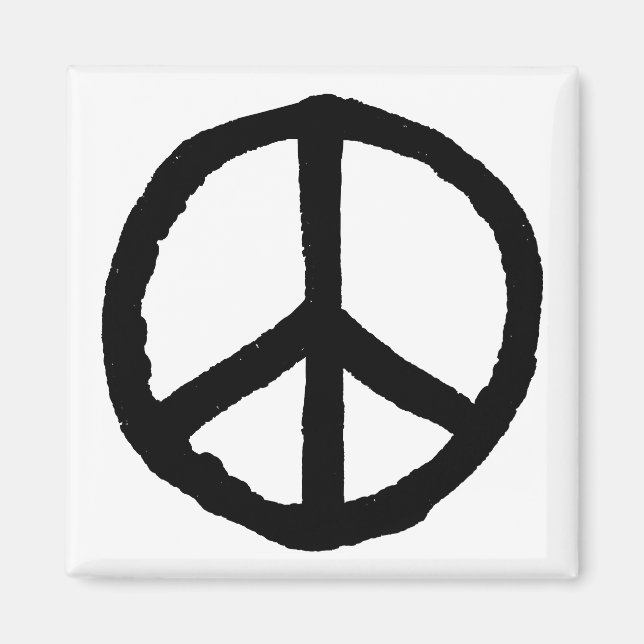 Aimant Symbole de paix rude (Devant)