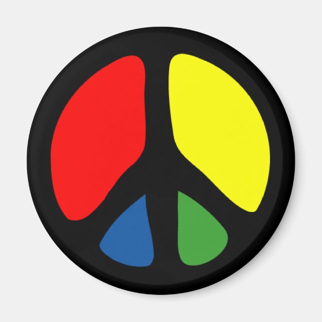 Aimant Symbole de paix Super hippy (Devant)