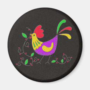 Aimant Symbole de Pysanka : Coq
