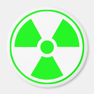 Aimant Symbole de rayonnement radioactif nucléaire en ver