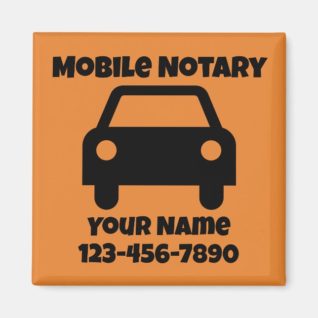 Aimant Symbole de voiture publique de notaire mobile Cust (Devant)