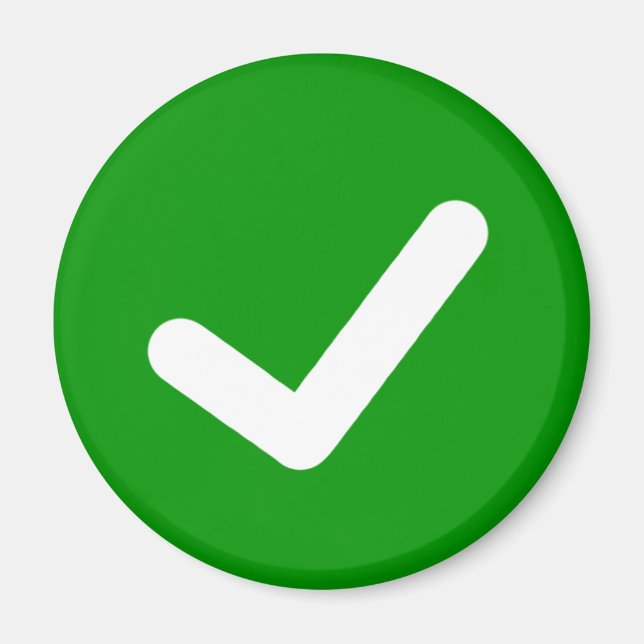 Aimant Symbole d'écriture de la marque verte (Devant)