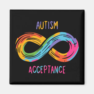 Aimant Symbole d'infini arc-en-ciel coloré d'acceptation