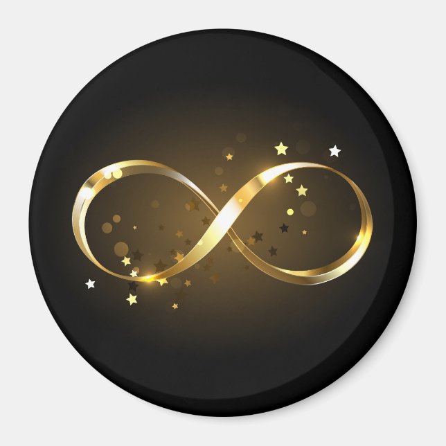 Aimant Symbole d'infini doré (Devant)