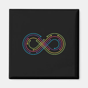 Aimant Symbole d'infinité arc-en-ciel Neu Sensibilisation