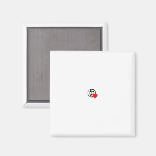 Aimant Symbole du coeur rouge créé avec des lignes lisses