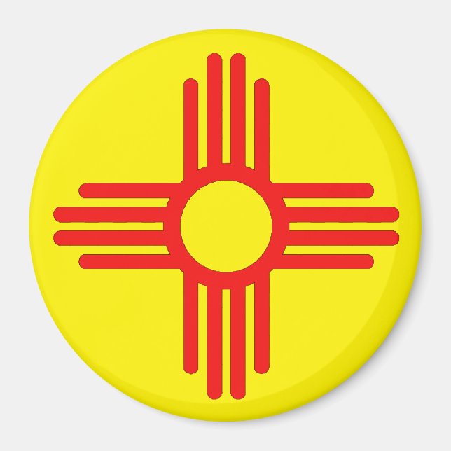 Aimant Symbole du soleil Zia du Nouveau-Mexique (Devant)