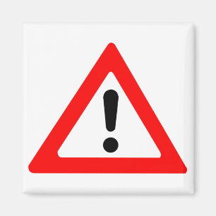 Aimant Symbole du triangle d'attention