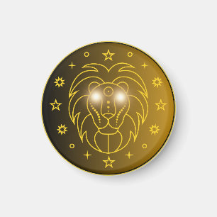 Aimant Symbole du zodiaque Lion Symbole céleste minimal
