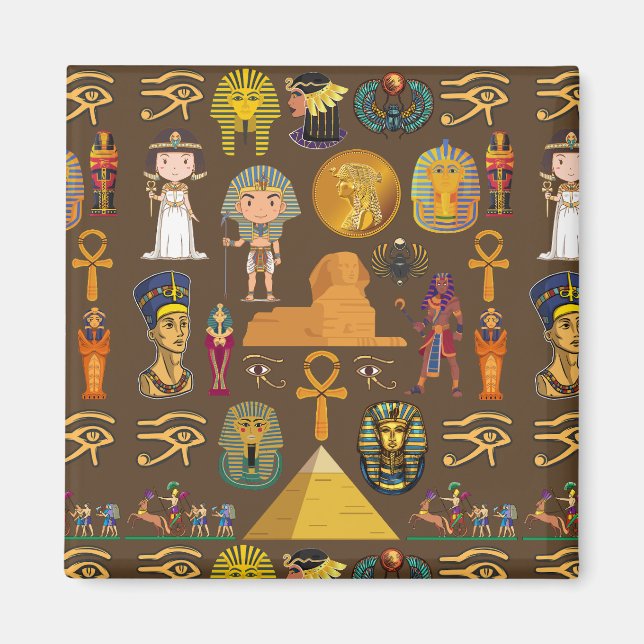 Aimant Symbole égyptien ancien Hiéroglyphique - Motif (Devant)