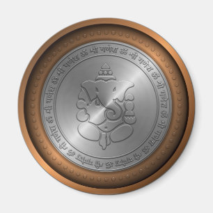 Aimant SYMBOLE GANESHA ÉMOSSÉ Métallique