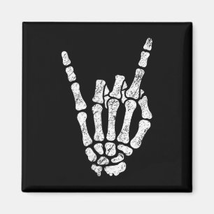 Aimant Symbole Halloween Rock Hand Sign Skeleton Rock N R