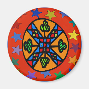 Aimant SYMBOLE Hex Néerlandais Pennsylvanie Étoile Shamro