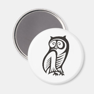 Aimant Symbole hibou noir