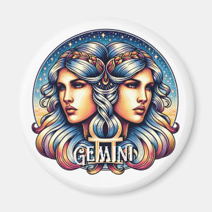 Aimant SYMBOLE Horoscope Gemini SIGNE D'Astrologie Jume