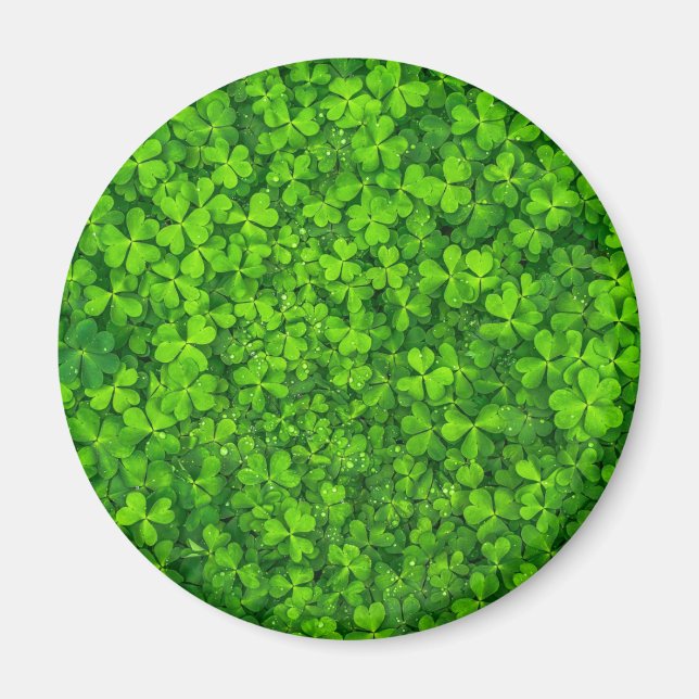 Aimant Symbole irlandais vert shamrock Clovers Irlande (Devant)