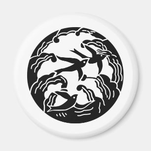 Aimant Symbole japonais de la crête KAMON de famille