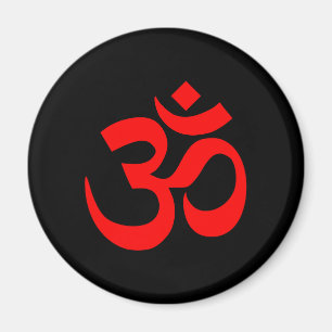 Aimant Symbole Om noir et rouge