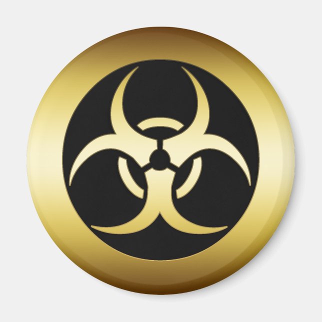 AIMANT SYMBOLE OR BIO-HARZARD (Devant)