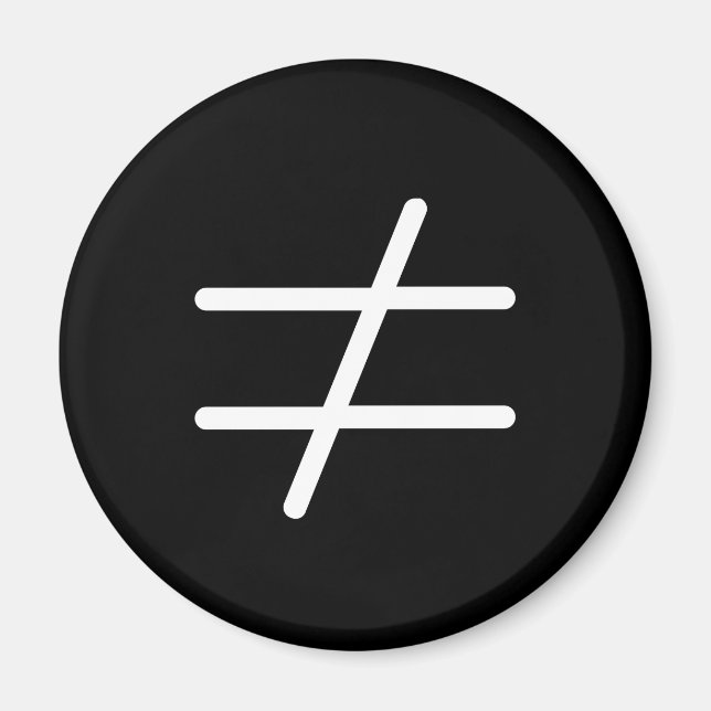 Aimant Symbole pas égal de la manifestation pour les droi (Devant)