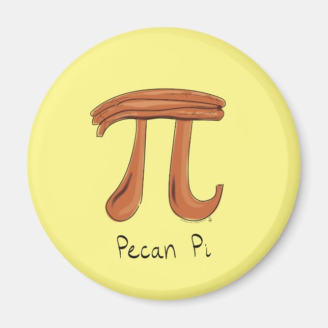 Aimant Symbole Pecan Pi mignon Math enseignant cadeau (Devant)
