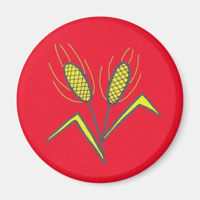 Aimant Symbole Pysanka : Blé (Devant)