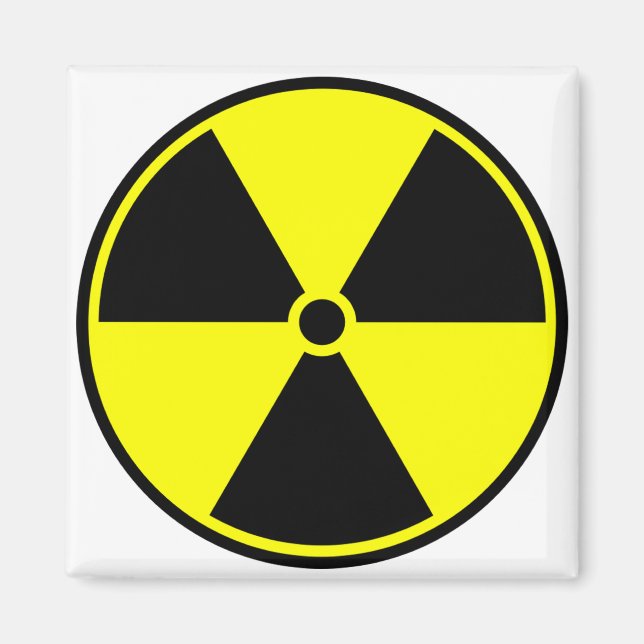 Aimant Symbole radioactif (Devant)