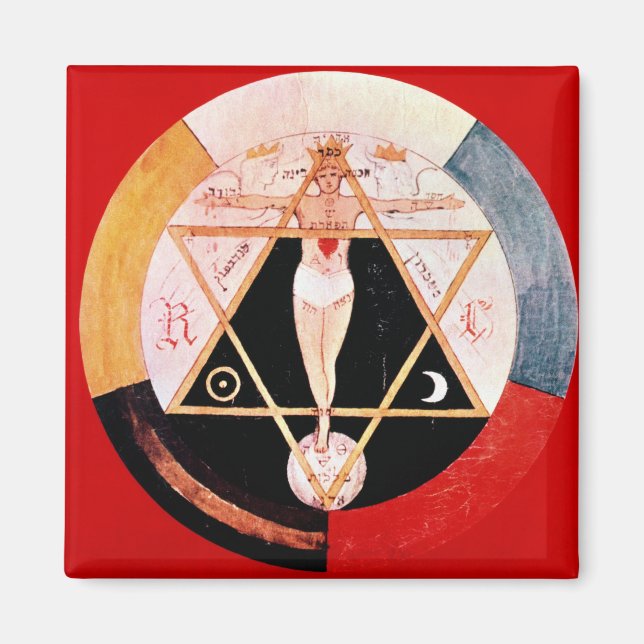 Aimant Symbole rosicrucien de l'Ordre Hermétique (Devant)