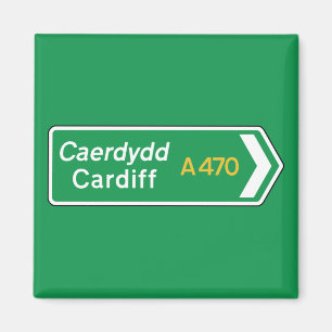 Aimant Symbole routier de Cardiff, Royaume-Uni