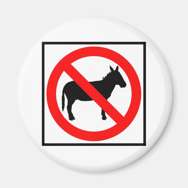 Aimant Symbole routier sans ânes (Devant)