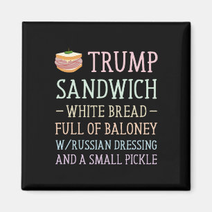Aimant SYMBOLE sandwich Trump Drôle