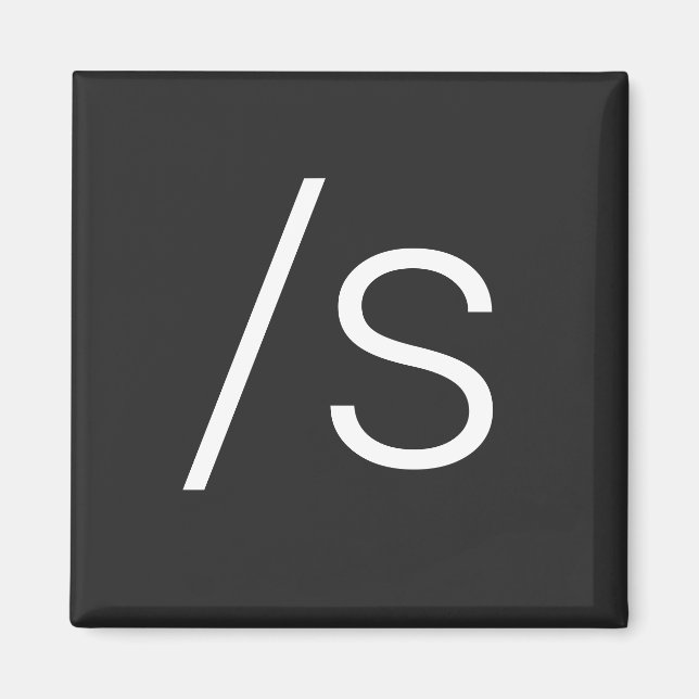 Aimant Symbole sarcasme barre oblique (Devant)