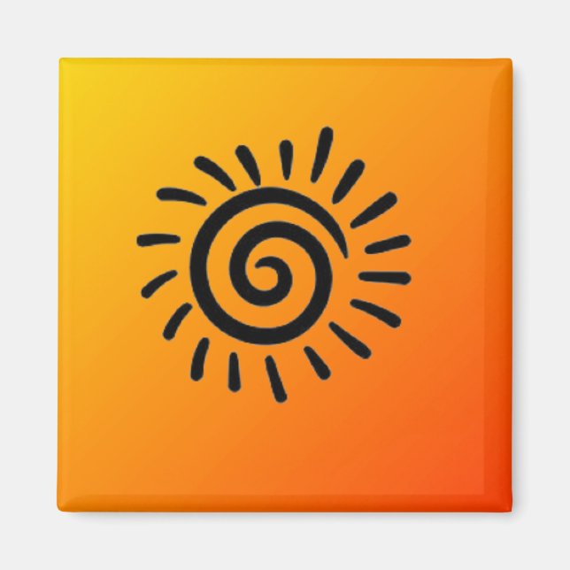 Aimant Symbole solaire amérindien du sud-ouest (Devant)