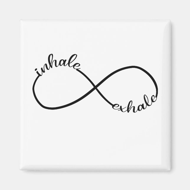 Aimant SYMBOLE SYMBOLE T-shirt Yogi Inhale Exhale Infinit (Devant)