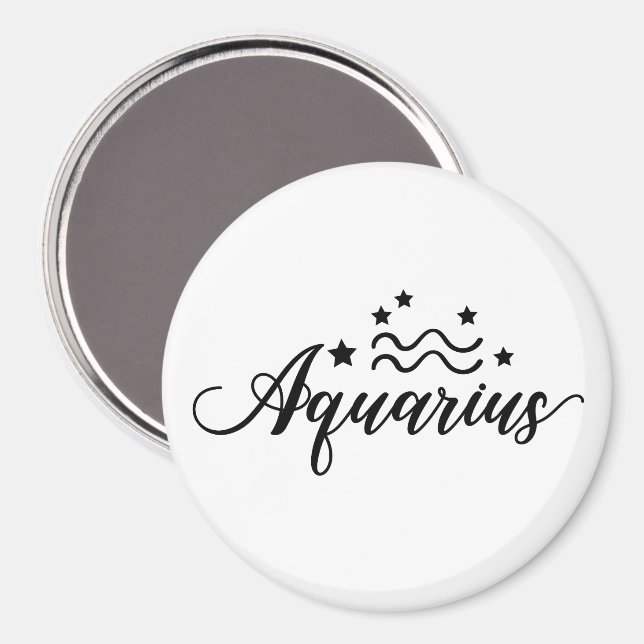 Aimant SYMBOLE Zodiaque Aquarius (Recto/Verso)