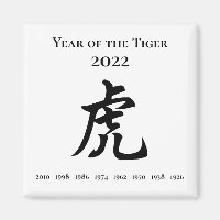 Symbole zodiaque chinois de l'année 2022 du tigre
