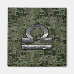 Aimant SYMBOLE Zodiaque Libra Camouflage numérique Woodla