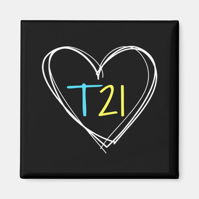 Aimant Syndrome de Down T21 Sensibilisation des femmes ay (Devant)