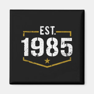 Aimant T 1985 Vintage Style Établie T Anniversaire 1985