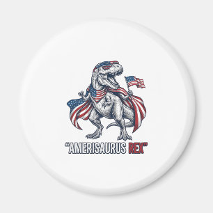 Aimant T-Rex patriotique Amerisaurus Rex Design de T-shir